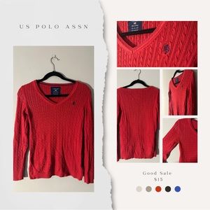US POLO ASSN| RED| SWEETHEART NECKLINE